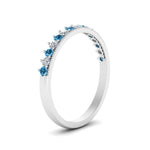 Load image into Gallery viewer, round-stacking-diamond-ring-with-blue-topaz-in-white-gold-FD123864BGICBLTOANGLE3-NL-WG.jpg

