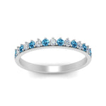 Load image into Gallery viewer, round-stacking-diamond-ring-with-blue-topaz-in-white-gold-FD123864BGICBLTOANGLE3-NL-WG.jpg
