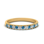 Load image into Gallery viewer, round-stacking-diamond-ring-with-blue-topaz-in-yellow-gold-FD123864BGICBLTOANGLE3-NL-YG.jpg
