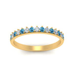 Load image into Gallery viewer, round-stacking-diamond-ring-with-blue-topaz-in-yellow-gold-FD123864BGICBLTOANGLE3-NL-YG.jpg
