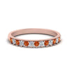 Load image into Gallery viewer, round-stacking-diamond-ring-with-orange-sapphire-in-rose-gold-FD123864BGSAORANGLE3-NL-RG.jpg