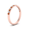Load image into Gallery viewer, round-stacking-diamond-ring-with-orange-sapphire-in-rose-gold-FD123864BGSAORANGLE3-NL-RG.jpg