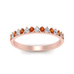 Load image into Gallery viewer, round-stacking-diamond-ring-with-orange-sapphire-in-rose-gold-FD123864BGSAORANGLE3-NL-RG.jpg

