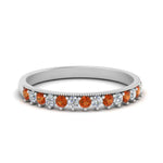 Load image into Gallery viewer, round-stacking-diamond-ring-with-orange-sapphire-in-white-gold-FD123864BGSAORANGLE3-NL-WG.jpg
