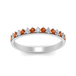Load image into Gallery viewer, round-stacking-diamond-ring-with-orange-sapphire-in-white-gold-FD123864BGSAORANGLE3-NL-WG.jpg
