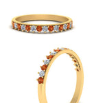 Load image into Gallery viewer, round-stacking-diamond-ring-with-orange-sapphire-in-yellow-gold-FD123864BGSAORANGLE3-NL-YG.jpg
