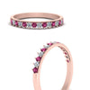 Load image into Gallery viewer, round-stacking-diamond-ring-with-pink-sapphire-in-rose-gold-FD123864BGSADRPIANGLE3-NL-RG.jpg
