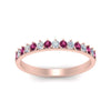 Load image into Gallery viewer, round-stacking-diamond-ring-with-pink-sapphire-in-rose-gold-FD123864BGSADRPIANGLE3-NL-RG.jpg