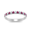 Load image into Gallery viewer, round-stacking-diamond-ring-with-pink-sapphire-in-white-gold-FD123864BGSADRPIANGLE3-NL-WG.jpg