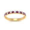 Load image into Gallery viewer, round-stacking-diamond-ring-with-pink-sapphire-in-yellow-gold-FD123864BGSADRPIANGLE3-NL-YG.jpg