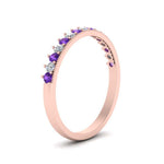 Load image into Gallery viewer, round-stacking-diamond-ring-with-purple-topaz-in-rose-gold-FD123864BGVITOANGLE3-NL-RG.jpg
