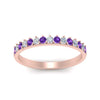 Load image into Gallery viewer, round-stacking-diamond-ring-with-purple-topaz-in-rose-gold-FD123864BGVITOANGLE3-NL-RG.jpg