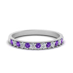 Load image into Gallery viewer, round-stacking-diamond-ring-with-purple-topaz-in-white-gold-FD123864BGVITOANGLE3-NL-WG.jpg
