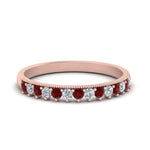 Load image into Gallery viewer, round-stacking-diamond-ring-with-ruby-in-rose-gold-FD123864BGRUDRANGLE3-NL-RG.jpg
