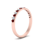 Load image into Gallery viewer, round-stacking-diamond-ring-with-ruby-in-rose-gold-FD123864BGRUDRANGLE3-NL-RG.jpg

