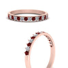 Load image into Gallery viewer, round-stacking-diamond-ring-with-ruby-in-rose-gold-FD123864BGRUDRANGLE3-NL-RG.jpg