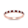Load image into Gallery viewer, round-stacking-diamond-ring-with-ruby-in-rose-gold-FD123864BGRUDRANGLE3-NL-RG.jpg