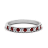 Load image into Gallery viewer, round-stacking-diamond-ring-with-ruby-in-white-gold-FD123864BGRUDRANGLE3-NL-WG.jpg