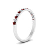 Load image into Gallery viewer, round-stacking-diamond-ring-with-ruby-in-white-gold-FD123864BGRUDRANGLE3-NL-WG.jpg