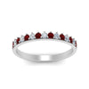 Load image into Gallery viewer, round-stacking-diamond-ring-with-ruby-in-white-gold-FD123864BGRUDRANGLE3-NL-WG.jpg