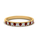 Load image into Gallery viewer, round-stacking-diamond-ring-with-ruby-in-yellow-gold-FD123864BGRUDRANGLE3-NL-YG.jpg

