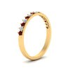 Load image into Gallery viewer, round-stacking-diamond-ring-with-ruby-in-yellow-gold-FD123864BGRUDRANGLE3-NL-YG.jpg