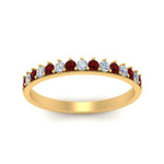Load image into Gallery viewer, round-stacking-diamond-ring-with-ruby-in-yellow-gold-FD123864BGRUDRANGLE3-NL-YG.jpg
