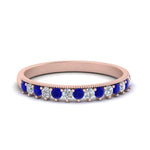 Load image into Gallery viewer, round-stacking-diamond-ring-with-sapphire-in-rose-gold-FD123864BGSABLANGLE3-NL-RG.jpg
