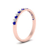 Load image into Gallery viewer, round-stacking-diamond-ring-with-sapphire-in-rose-gold-FD123864BGSABLANGLE3-NL-RG.jpg