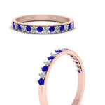 Load image into Gallery viewer, round-stacking-diamond-ring-with-sapphire-in-rose-gold-FD123864BGSABLANGLE3-NL-RG.jpg
