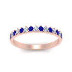 Load image into Gallery viewer, round-stacking-diamond-ring-with-sapphire-in-rose-gold-FD123864BGSABLANGLE3-NL-RG.jpg
