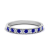 Load image into Gallery viewer, round-stacking-diamond-ring-with-sapphire-in-white-gold-FD123864BGSABLANGLE3-NL-WG.jpg