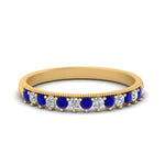 Load image into Gallery viewer, round-stacking-diamond-ring-with-sapphire-in-yellow-gold-FD123864BGSABLANGLE3-NL-YG.jpg
