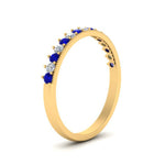 Load image into Gallery viewer, round-stacking-diamond-ring-with-sapphire-in-yellow-gold-FD123864BGSABLANGLE3-NL-YG.jpg
