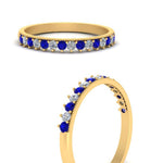 Load image into Gallery viewer, round-stacking-diamond-ring-with-sapphire-in-yellow-gold-FD123864BGSABLANGLE3-NL-YG.jpg
