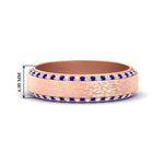 Load image into Gallery viewer, round-white-diamond-mens-wedding-band-with-blue-sapphire-in-rose-gold-fddb1040bgsabl-nl-rg-hw.jpg?v=1755774077
