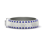 Load image into Gallery viewer, round-white-diamond-mens-wedding-band-with-blue-sapphire-in-white-gold-fddb1040bgsabl-nl-wg-hw.jpg?v=1755774077
