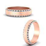 Load image into Gallery viewer, round-white-diamond-mens-wedding-band-with-blue-topaz-in-rose-gold-fddb1040bgicbltoangle3-nl-rg_cd247608-c0d9-4c17-88a2-8a3b1e144ecd.jpg?v=1755774134
