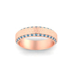 Load image into Gallery viewer, round-white-diamond-mens-wedding-band-with-blue-topaz-in-rose-gold-fddb1040bgicbltoangle5-nl-rg_98177d37-86cd-42f9-99d0-558c21671569.jpg?v=1755774134
