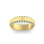 Load image into Gallery viewer, round-white-diamond-mens-wedding-band-with-blue-topaz-in-yellow-gold-fddb1040bgicbltoangle5-nl-yg.jpg?v=1755774134
