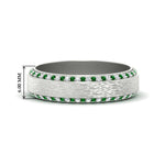 Load image into Gallery viewer, round-white-diamond-mens-wedding-band-with-emerald-in-white-gold-fddb1040bgemgr-nl-wg-hw.jpg?v=1755774077
