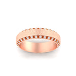 Load image into Gallery viewer, round-white-diamond-mens-wedding-band-with-orange-sapphire-in-rose-gold-fddb1040bgsaorangle5-nl-rg_e6e3178d-26f4-43a3-a8ec-7041d5ac8284.jpg?v=1755774077
