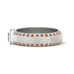 Load image into Gallery viewer, round-white-diamond-mens-wedding-band-with-orange-sapphire-in-white-gold-fddb1040bgsaor-nl-wg-hw.jpg?v=1755774077
