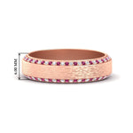Load image into Gallery viewer, round-white-diamond-mens-wedding-band-with-pink-sapphire-in-rose-gold-fddb1040bgsadrpi-nl-rg-hw_629336db-768a-4e16-af1a-c7365e31c6f7.jpg?v=1755774077
