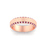 Load image into Gallery viewer, round-white-diamond-mens-wedding-band-with-pink-sapphire-in-rose-gold-fddb1040bgsadrpiangle5-nl-rg_4a2a715a-2f93-4bb8-875a-f2855d0a114d.jpg?v=1755774077
