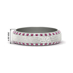 Load image into Gallery viewer, round-white-diamond-mens-wedding-band-with-pink-sapphire-in-white-gold-fddb1040bgsadrpi-nl-wg-hw.jpg?v=1755774077
