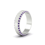 Load image into Gallery viewer, round-white-diamond-mens-wedding-band-with-purple-topaz-in-white-gold-fddb1040bgvitoangle2-nl-wg_0506f006-abc8-46af-b1fb-17bdbace44b6.jpg?v=1755774975
