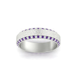 Load image into Gallery viewer, round-white-diamond-mens-wedding-band-with-purple-topaz-in-white-gold-fddb1040bgvitoangle5-nl-wg_b4f41f65-13d5-480d-8194-cb3f79d1a4ad.jpg?v=1755774975
