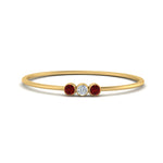 Load image into Gallery viewer, ruby-3-stone-bezel-delicate-ring-in-yellow-gold-FD9412RORGRUDR-NL-YG.jpg
