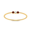 Load image into Gallery viewer, ruby-3-stone-bezel-delicate-ring-in-yellow-gold-FD9412RORGRUDR-NL-YG.jpg